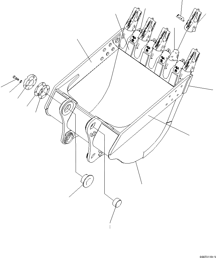 Схема запчастей Komatsu PC800-8 - КОВШ .M¤ 7MM (ГОРИЗОНТАЛЬН. ПАЛЕЦ) (KMAX TOOTH)(№-) РАБОЧЕЕ ОБОРУДОВАНИЕ