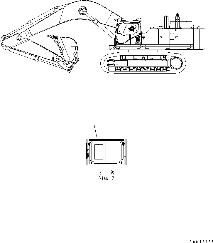 Схема запчастей Komatsu PC800-8 - ПЛАСТИНА (ГРУЗОПОДЪЕМНОСТЬ) (АНГЛ.) (БУКВЕНН.) МАРКИРОВКА