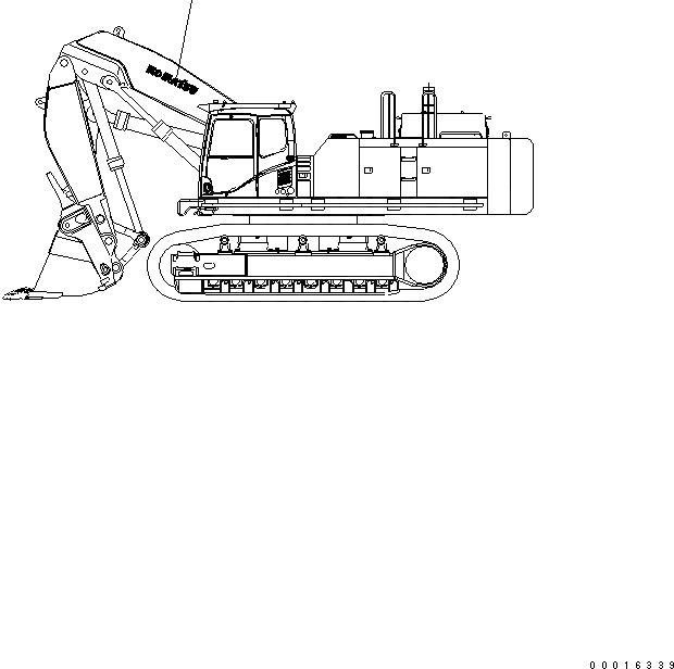 Схема запчастей Komatsu PC800-8 - СТРЕЛА МАРКИРОВКА (ДЛЯ ПОГРУЗ.) (КРОМЕ ЯПОН.) МАРКИРОВКА