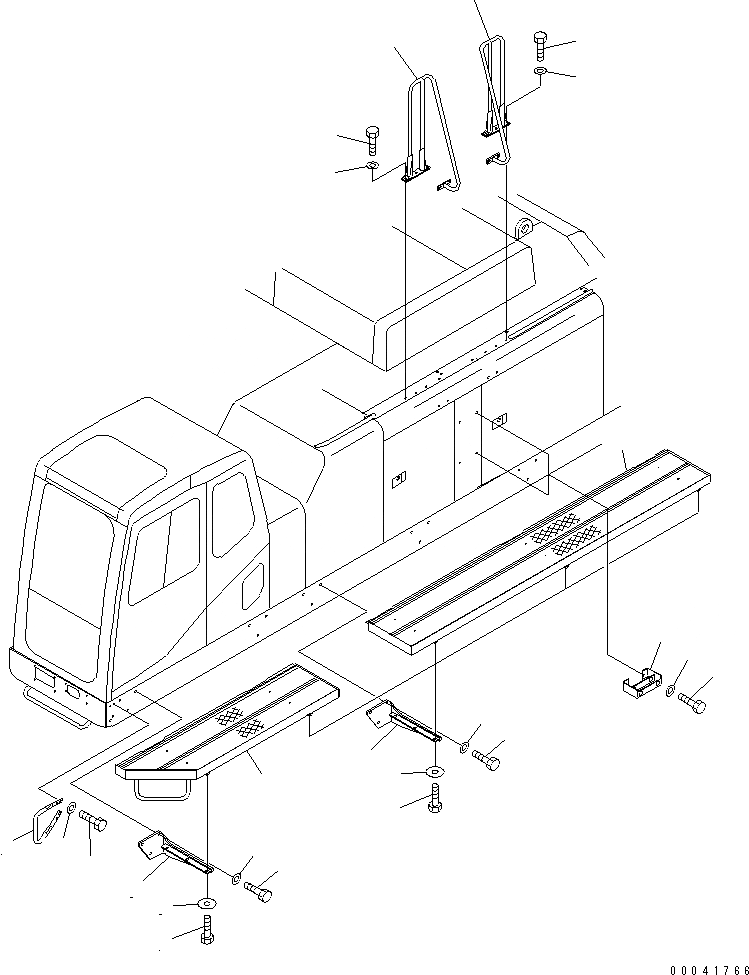 Схема запчастей Komatsu PC800-8 - СТУПЕНИ (ЛЕВ.) РАЗНОЕ