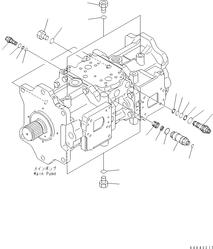 Схема запчастей Komatsu PC800-8 - ОСНОВН. НАСОС (8/)(№-) ОСНОВН. КОМПОНЕНТЫ И РЕМКОМПЛЕКТЫ