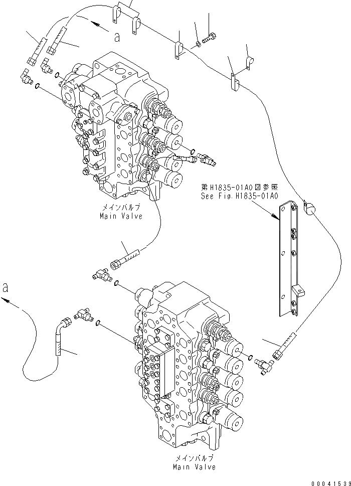 Схема запчастей Komatsu PC800-8K - PPC СТРЕЛА И ЛИНИЯ КОВША H ГИДРАВЛИКА
