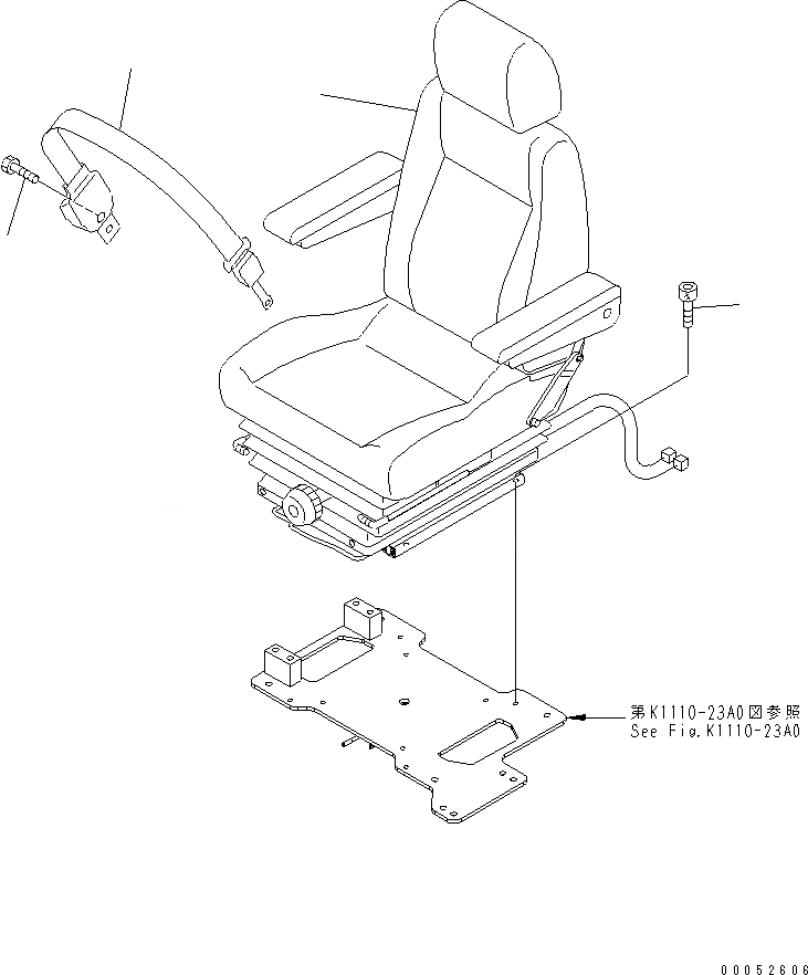 Схема запчастей Komatsu PC800-8K - OPERATORґS СИДЕНЬЕ (ОБОГРЕВАТЕЛЬ. ПОДВЕСКА) K OPERATORґS ОБСТАНОВКА И СИСТЕМА УПРАВЛЕНИЯ