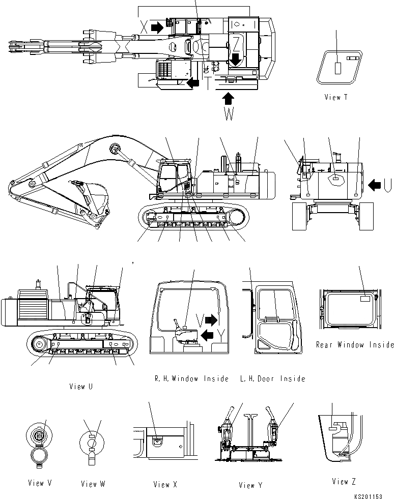 Схема запчастей Komatsu PC800-8K - МАРКИРОВКА (ПЛАСТИНА И БУКВЕНН. МАРКИРОВКА) (PC8) U МАРКИРОВКА