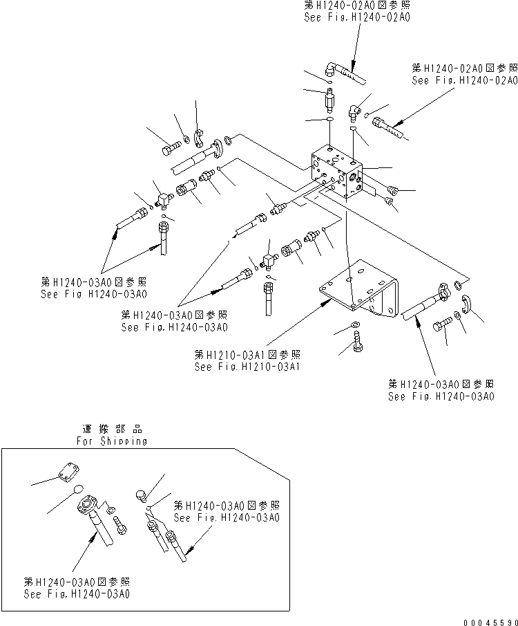 Схема запчастей Komatsu PC800LC-8R - ГЛАВН. ТРУБЫ (С DRIFT PREВЕНТИЛЯТОРION) (КОРПУС) ГИДРАВЛИКА