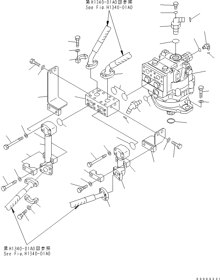 Схема запчастей Komatsu PC800LC-8 - МОТОР ПОВОРОТА (ЗАДН.) ПОВОРОТН. КРУГ И КОМПОНЕНТЫ