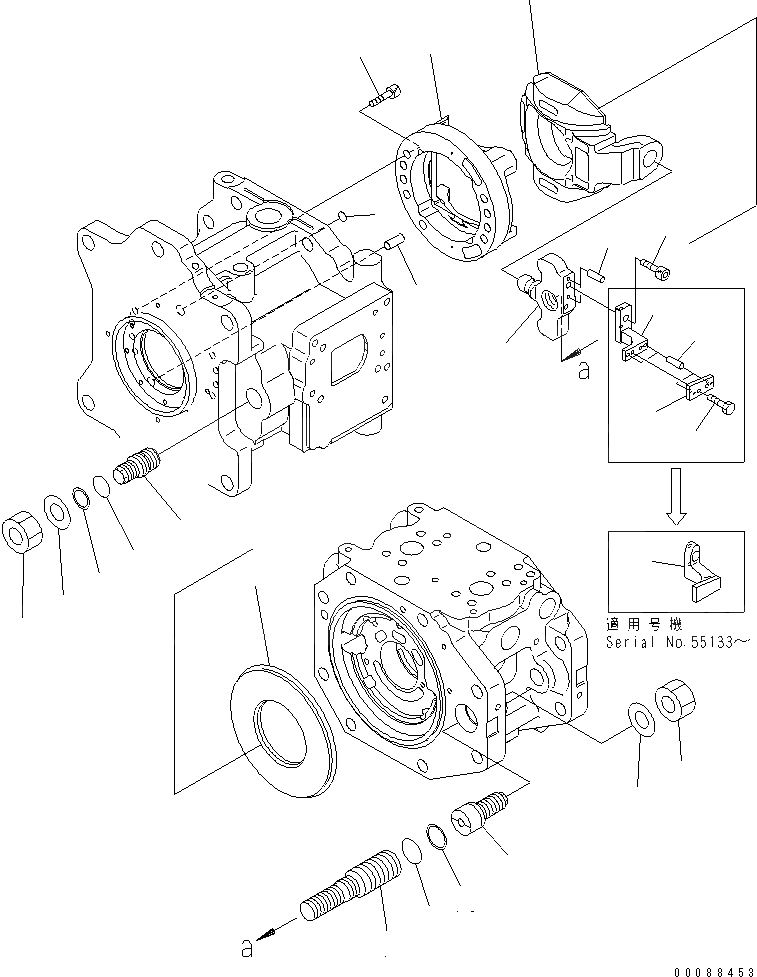 Схема запчастей Komatsu PC800LC-8 - ОСНОВН. НАСОС (EQUIP С ДОПОЛН. НАСОС) (/)(№-) ОСНОВН. КОМПОНЕНТЫ И РЕМКОМПЛЕКТЫ