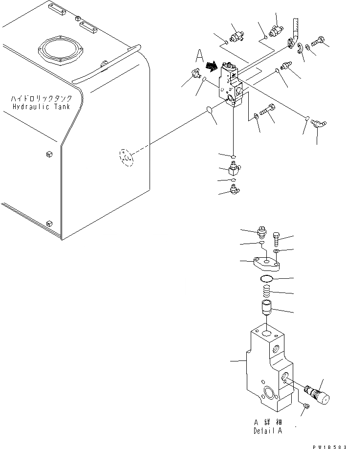 Схема запчастей Komatsu PC800SE-6-AM - ГИДР. БАК. (ГЛАВН. РАЗГРУЗ. КЛАПАН)(№-) ГИДРАВЛИКА
