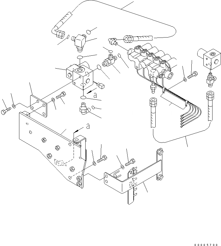 Схема запчастей Komatsu PC800SE-7-M1 - СОЛЕНОИДНЫЙ КЛАПАН (ПОВОРОТН. СТОЯНОЧНЫЙ ТОРМОЗ И ШЛАНГИ) ГИДРАВЛИКА
