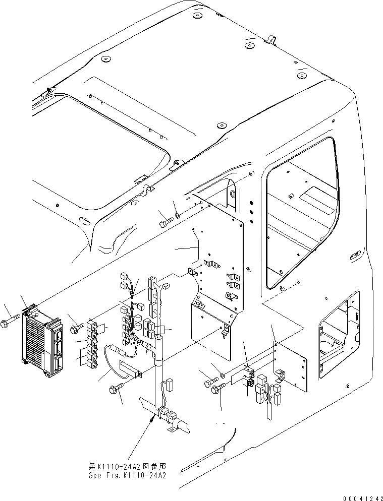 Схема запчастей Komatsu PC800SE-8 - ОСНОВН. КОНСТРУКЦИЯ (КАБИНА) (ПАНЕЛЬ)(№-) КАБИНА ОПЕРАТОРА И СИСТЕМА УПРАВЛЕНИЯ