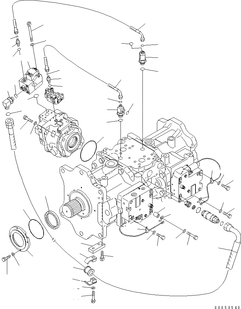 Схема запчастей Komatsu PC800SE-8 - ОСНОВН. НАСОС (/)(№-) ОСНОВН. КОМПОНЕНТЫ И РЕМКОМПЛЕКТЫ