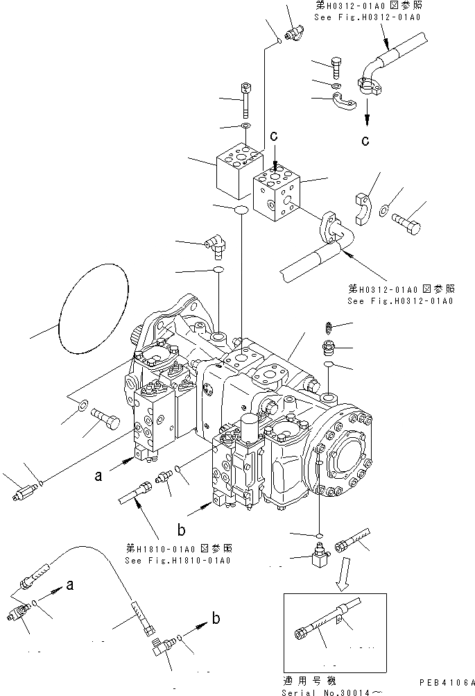 Схема запчастей Komatsu PC800SE-6 - NO. НАСОС (СОЕДИНИТ. ЧАСТИ) (С -STAGE SELECTOR MODE OLSS)(№-7) ГИДРАВЛИКА