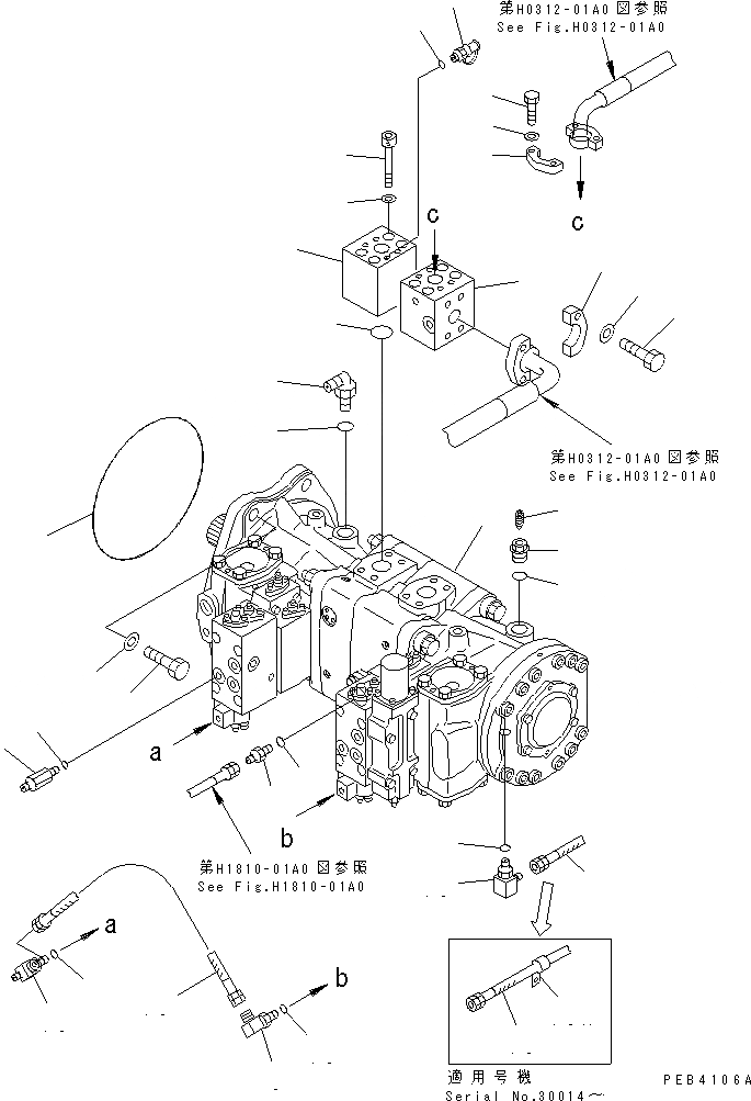 Схема запчастей Komatsu PC800SE-6 - NO. НАСОС (СОЕДИНИТ. ЧАСТИ) (С -STAGE SELECTOR MODE OLSS)(№-7) ГИДРАВЛИКА