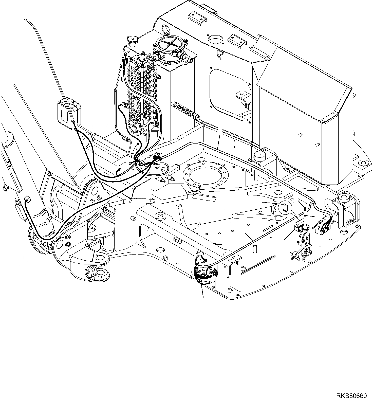 Схема запчастей Komatsu PC80MR-3 - ЭЛЕКТРИКА (РАМА ЛИНИЯ) (/) КОМПОНЕНТЫ ДВИГАТЕЛЯ И ЭЛЕКТРИКА