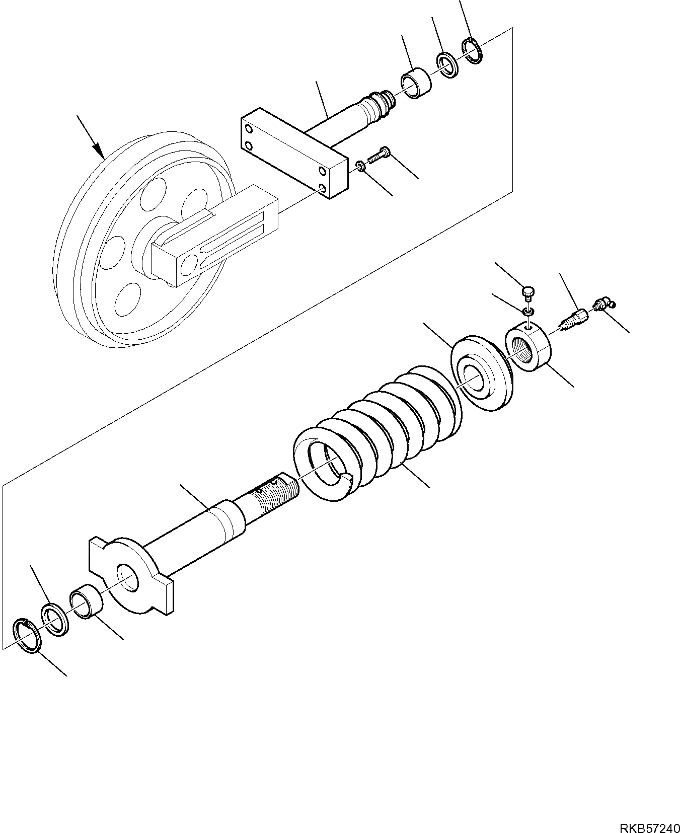 Схема запчастей Komatsu PC80MR-3 - ПРУЖИНА (ДЛЯ STEEL SHOE) НИЖН.CARRIAGE