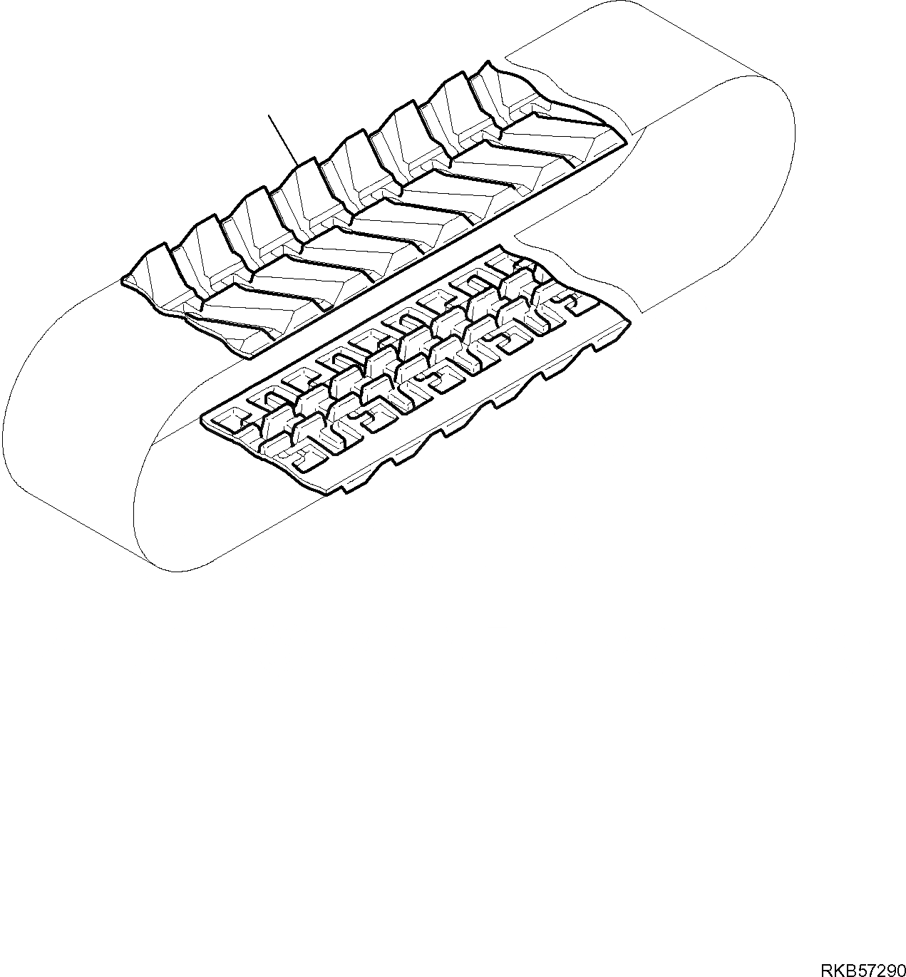 Схема запчастей Komatsu PC80MR-3 - РЕЗИН. SHOE НИЖН.CARRIAGE