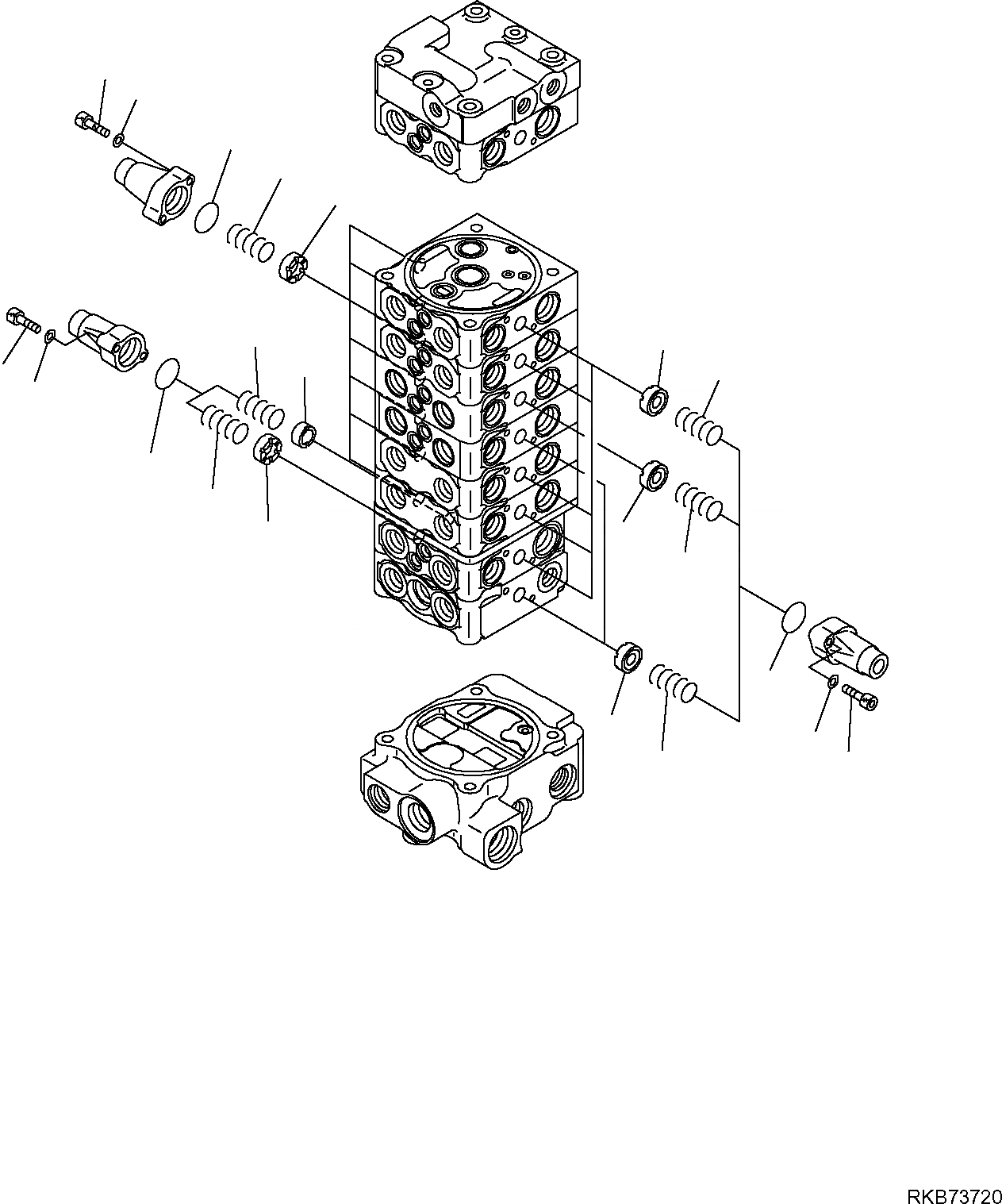 Схема запчастей Komatsu PC80MR-3 - 9-СЕКЦИОНН. УПРАВЛЯЮЩ. КЛАПАН (/) РАБОЧЕЕ ОБОРУДОВАНИЕ ГИДРАВЛИКА