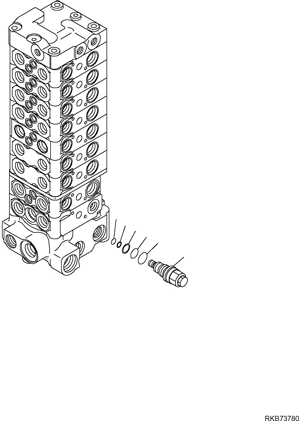 Схема запчастей Komatsu PC80MR-3 - 9-СЕКЦИОНН. УПРАВЛЯЮЩ. КЛАПАН (8/) РАБОЧЕЕ ОБОРУДОВАНИЕ ГИДРАВЛИКА