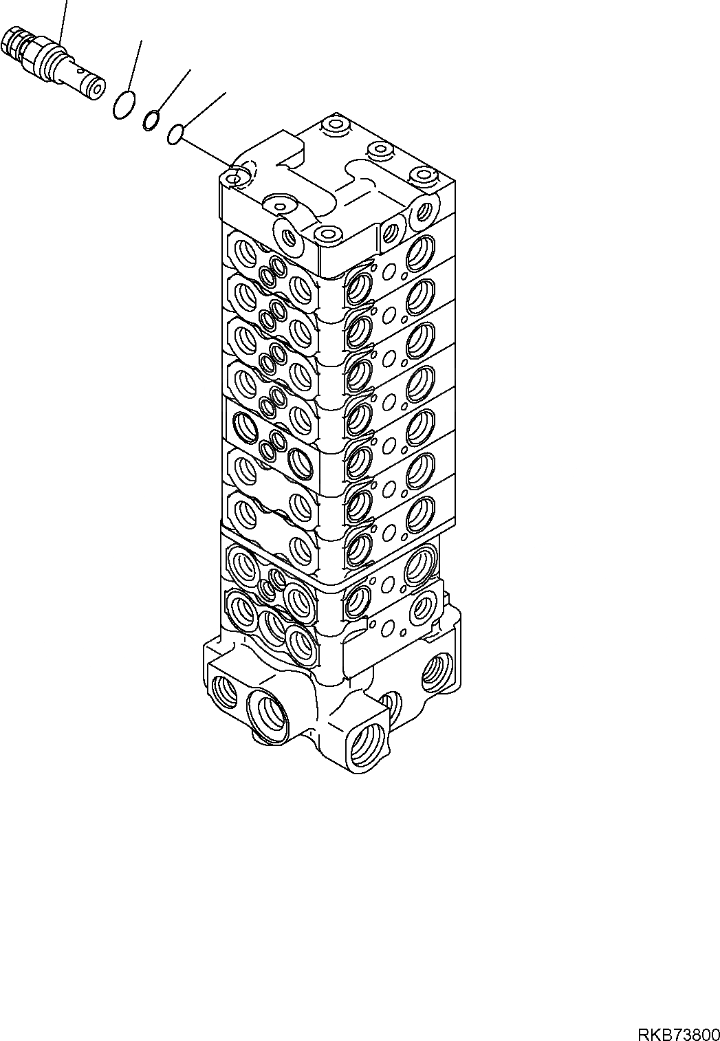 Схема запчастей Komatsu PC80MR-3 - 9-СЕКЦИОНН. УПРАВЛЯЮЩ. КЛАПАН (/) РАБОЧЕЕ ОБОРУДОВАНИЕ ГИДРАВЛИКА