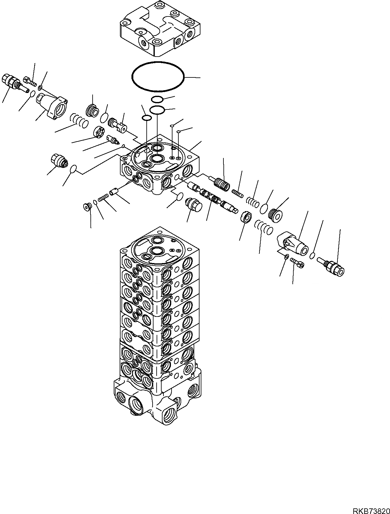 Схема запчастей Komatsu PC80MR-3 - 9-СЕКЦИОНН. УПРАВЛЯЮЩ. КЛАПАН (/) РАБОЧЕЕ ОБОРУДОВАНИЕ ГИДРАВЛИКА