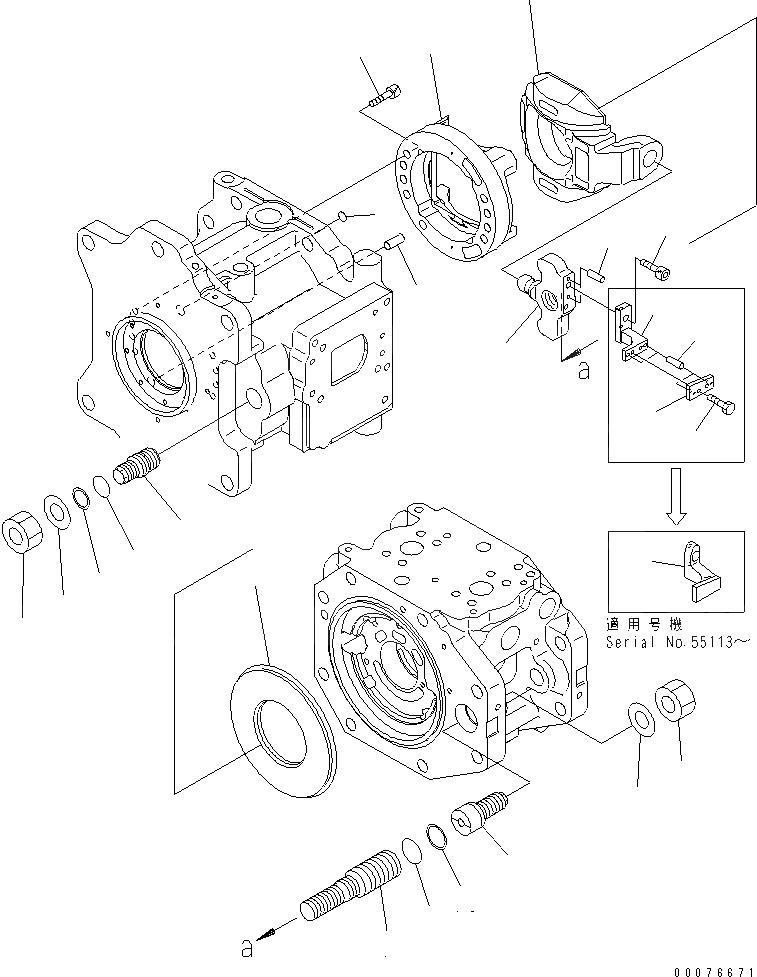 Схема запчастей Komatsu PC850-8 - ОСНОВН. НАСОС (/)(№-) ОСНОВН. КОМПОНЕНТЫ И РЕМКОМПЛЕКТЫ