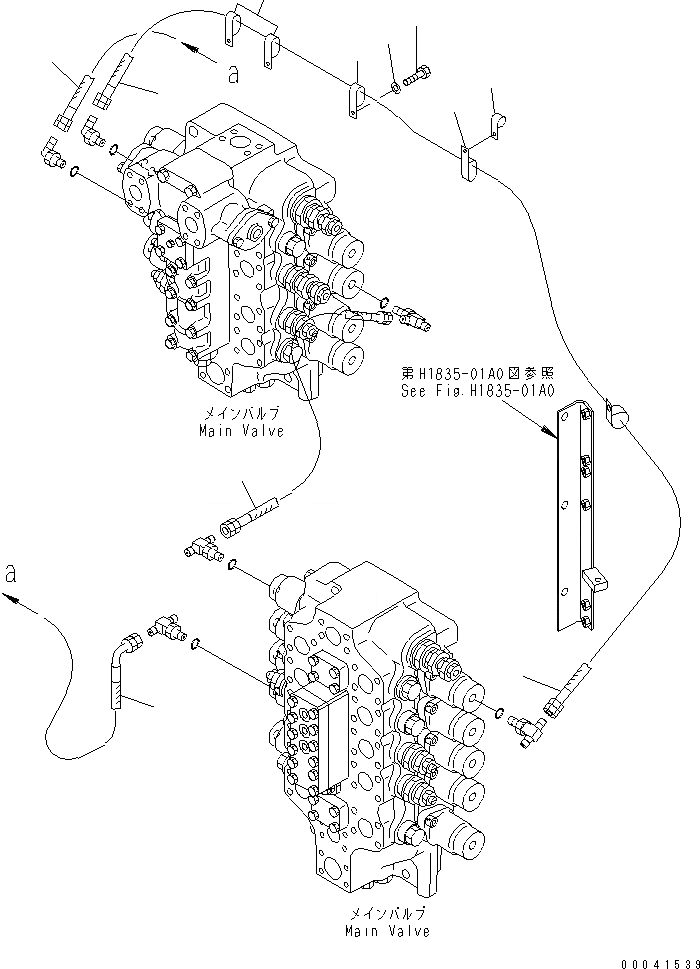 Схема запчастей Komatsu PC850-8R - PPC СТРЕЛА И КОВШ ТРУБЫ ГИДРАВЛИКА