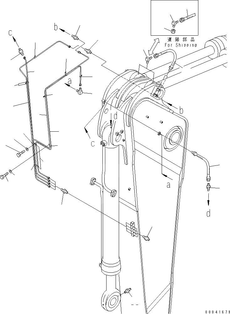 Схема запчастей Komatsu PC850-8 - РУКОЯТЬ (.M) (УСИЛ.) (СМАЗКА) (ДЛЯ ЭКСКАВАТ.)(№-) РАБОЧЕЕ ОБОРУДОВАНИЕ