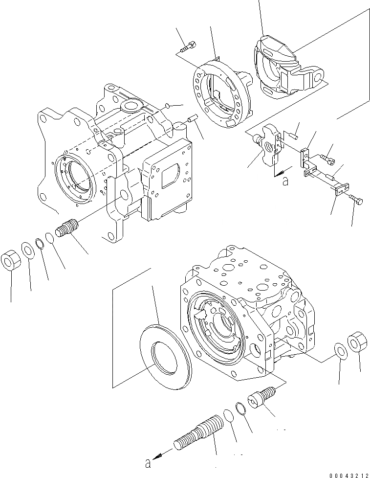 Схема запчастей Komatsu PC850-8 - ОСНОВН. НАСОС (/)(№-) ОСНОВН. КОМПОНЕНТЫ И РЕМКОМПЛЕКТЫ