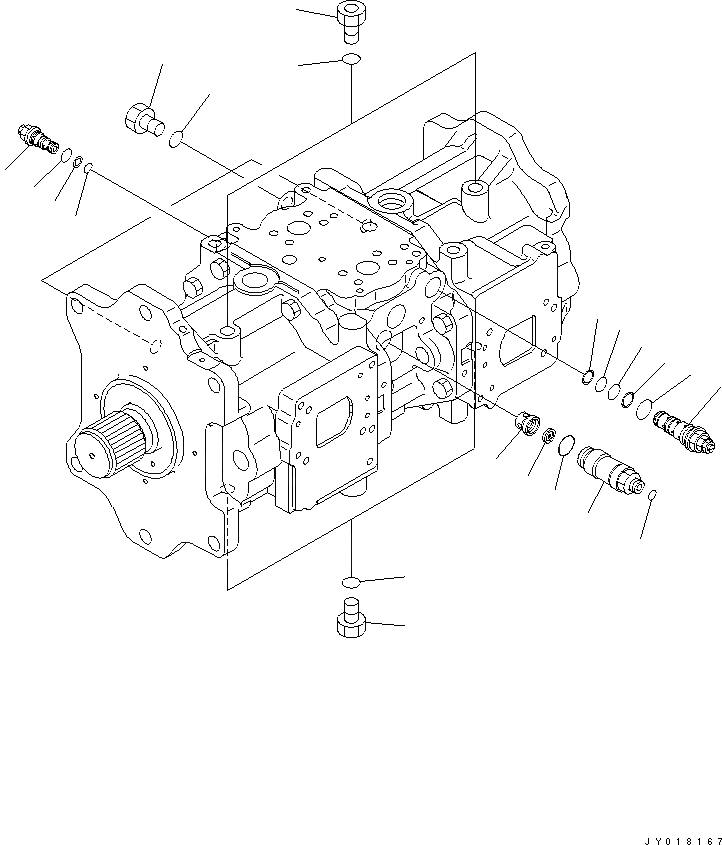 Схема запчастей Komatsu PC850SE-8 - ОСНОВН. НАСОС (9/)(№-) ОСНОВН. КОМПОНЕНТЫ И РЕМКОМПЛЕКТЫ