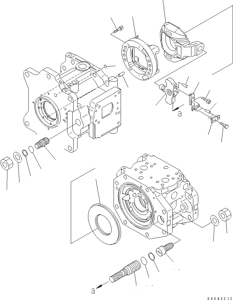 Схема запчастей Komatsu PC850SE-8 - ОСНОВН. НАСОС (/)(№-) ОСНОВН. КОМПОНЕНТЫ И РЕМКОМПЛЕКТЫ