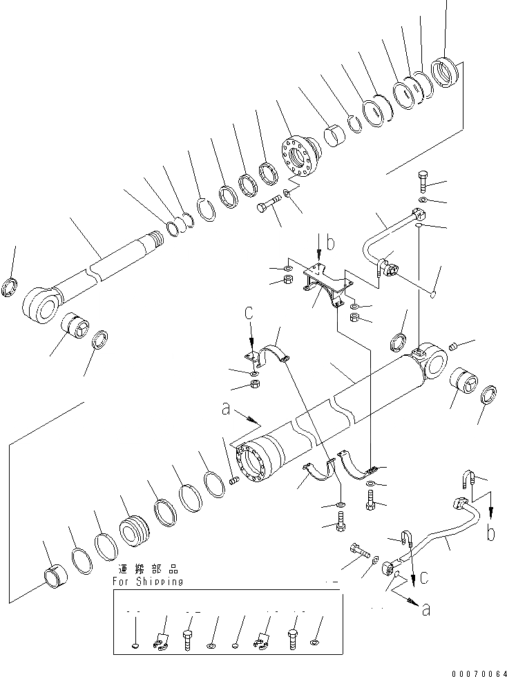 Схема запчастей Komatsu PC850SE-8 - ЦИЛИНДР КОВША (SE И HD)(№-) ОСНОВН. КОМПОНЕНТЫ И РЕМКОМПЛЕКТЫ