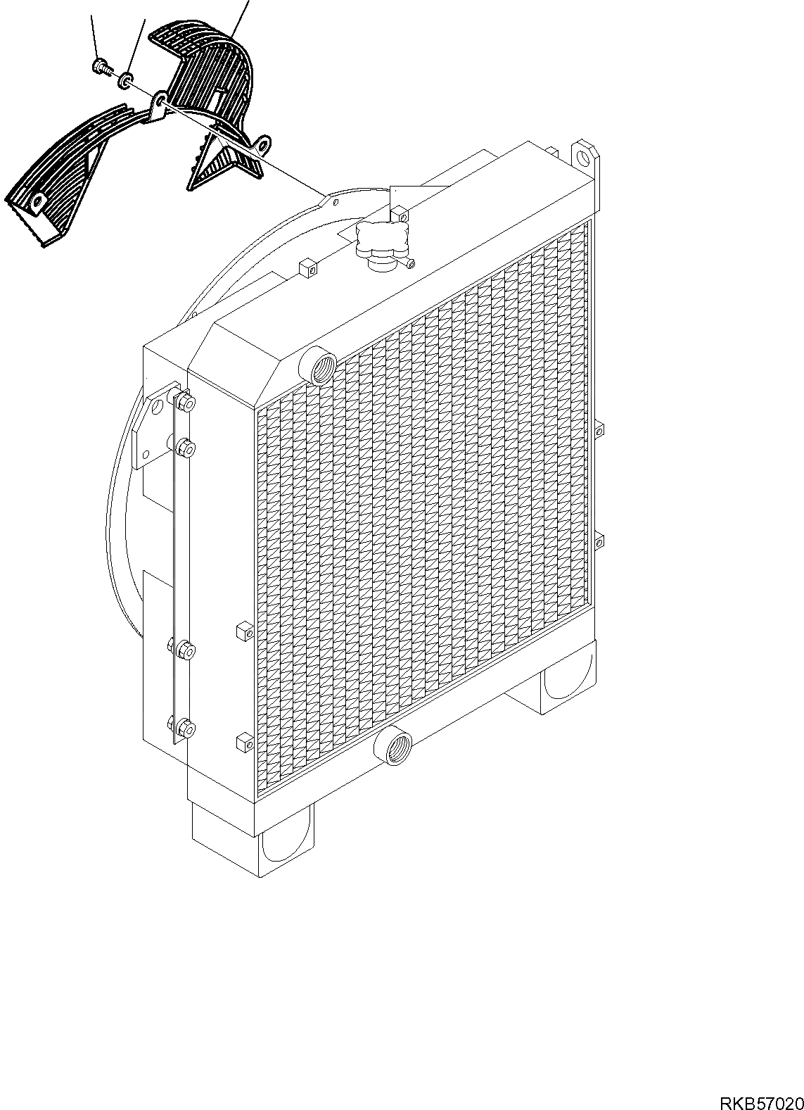 Схема запчастей Komatsu PC88MR-6 - ЗАЩИТА ВЕНТИЛЯТОРА (С КОНДИЦИОНЕРОМ) КОМПОНЕНТЫ ДВИГАТЕЛЯ И ЭЛЕКТРИКА