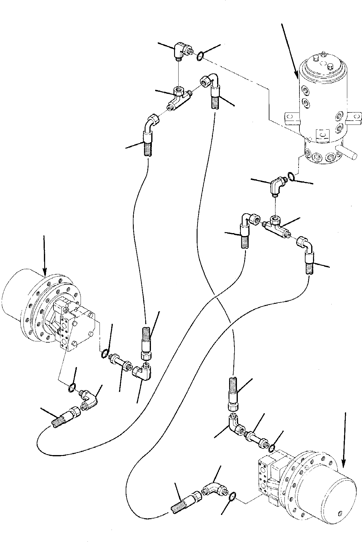 Схема запчастей Komatsu PC95-1 - ГИДРОЛИНИЯ (ТОРМОЗ. И СКОРОСТЬ ДВИЖЕНИЯ) (/) УПРАВЛ-Е РАБОЧИМ ОБОРУДОВАНИЕМ