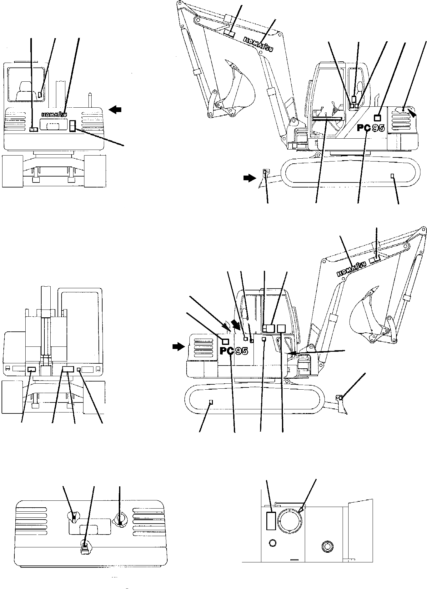 Схема запчастей Komatsu PC95-1 - МАРКИРОВКА МАРКИРОВКА