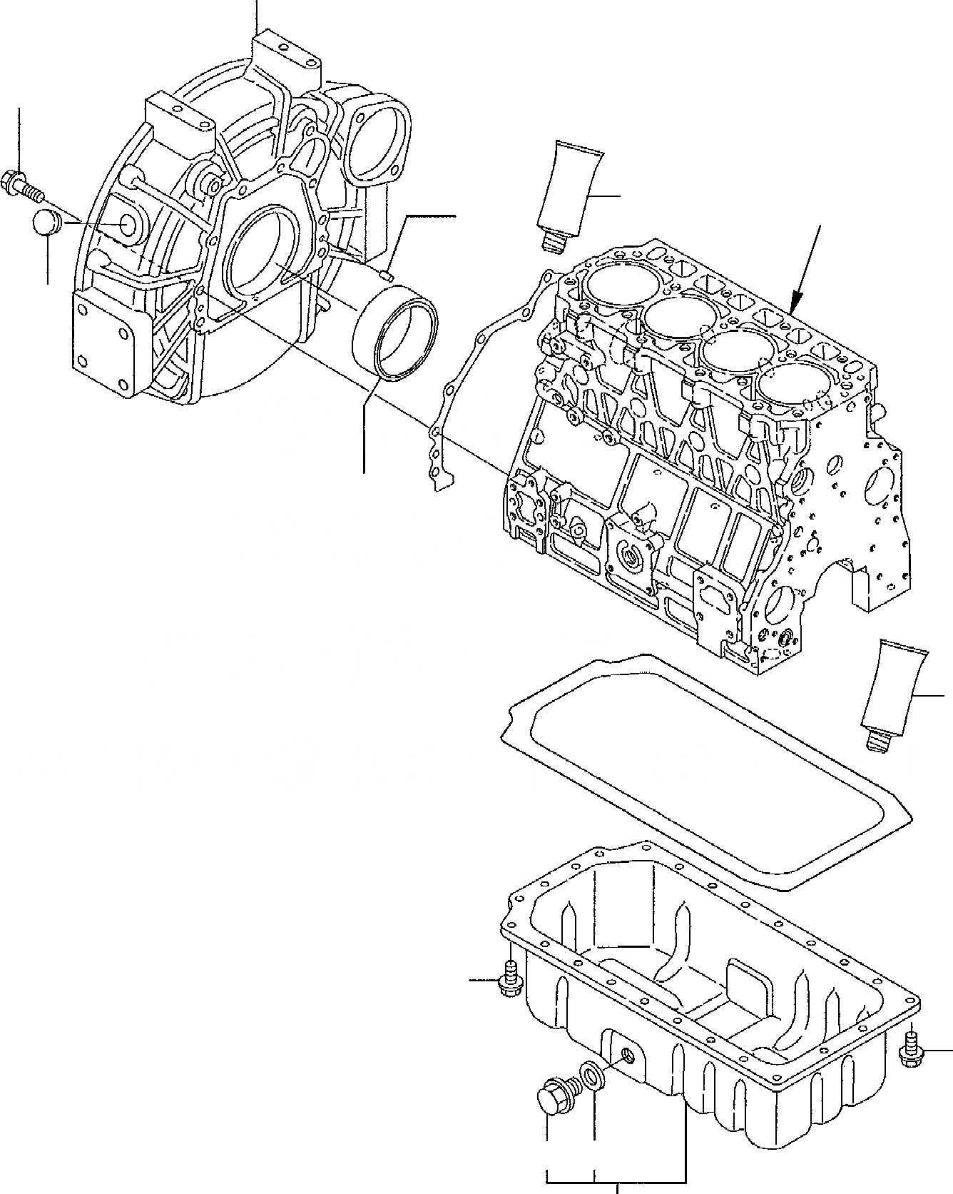 Схема запчастей Komatsu PC95R-2 USA - МАХОВИК - СИСТЕМА СМАЗКИ МАСЛ. НАСОС ДВИГАТЕЛЬ