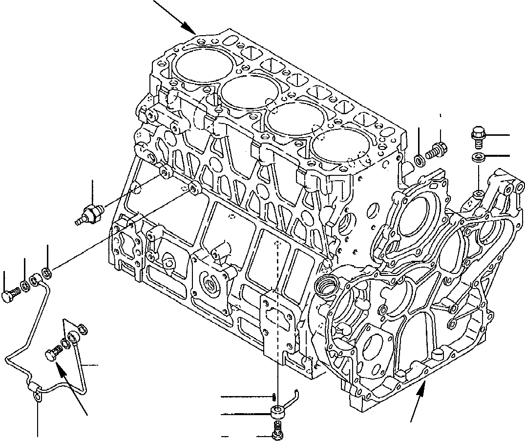 Схема запчастей Komatsu PC95R-2 USA - СИСТЕМА СМАЗКИ МАСЛ. СИСТЕМА (/) ДВИГАТЕЛЬ