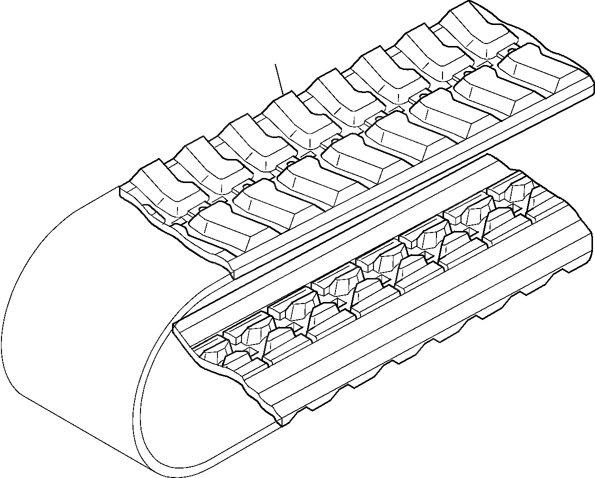 Схема запчастей Komatsu PC95R-2 USA - ГУСЕНИЦЫ (ДЛЯ РЕЗИН. SHOE (L=) НИЖН.CARRIAGE