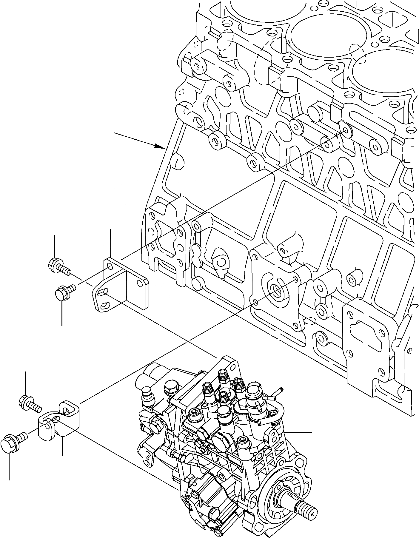 Схема запчастей Komatsu PC95R-2 USA - ТОПЛ. НАСОС ДВИГАТЕЛЬ