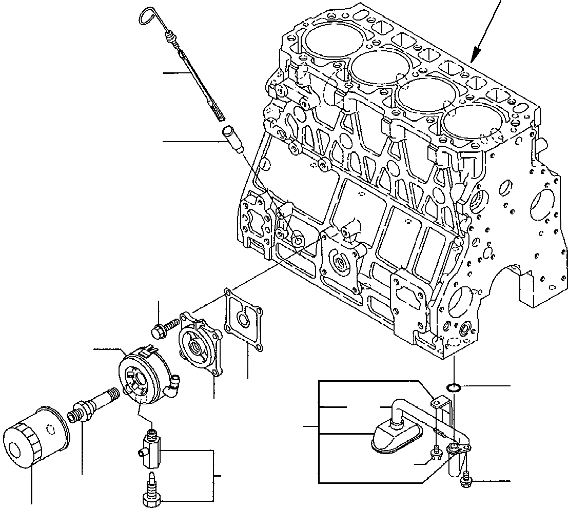 Схема запчастей Komatsu PC95R-2 - СИСТЕМА СМАЗКИ МАСЛ. СИСТЕМА (/) ДВИГАТЕЛЬ