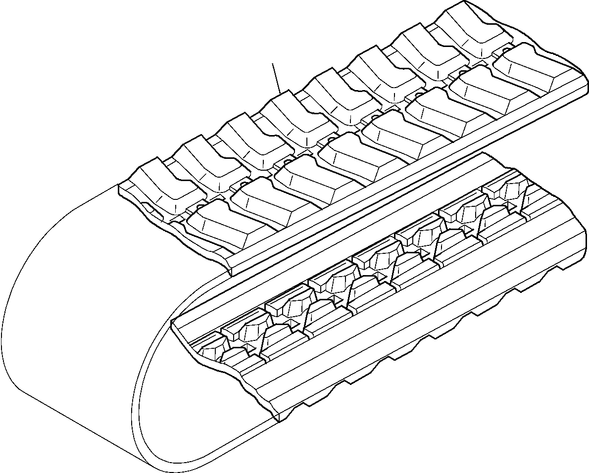 Схема запчастей Komatsu PC95R-2 - ГУСЕНИЦЫ (ДЛЯ РЕЗИН. SHOE (L=) НИЖН.CARRIAGE