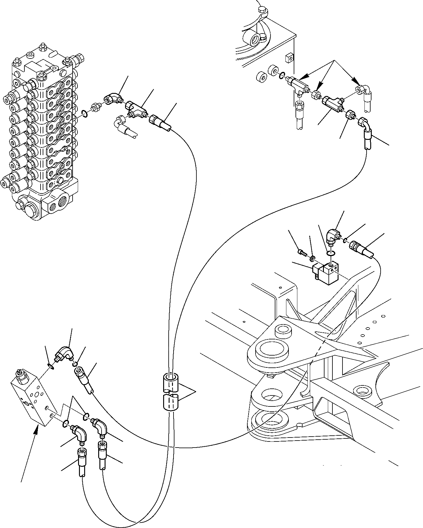 Схема запчастей Komatsu PC95R-2 - ГИДРОЛИНИЯ (ПЕРЕГРУЗК. ДАТЧИК ЛИНИЯ) УПРАВЛ-Е РАБОЧИМ ОБОРУДОВАНИЕМ