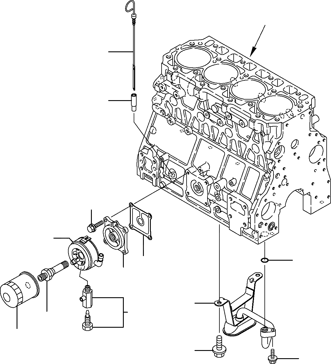 Схема запчастей Komatsu PC95R-2 - СИСТЕМА СМАЗКИ МАСЛ. СИСТЕМА (/) ДВИГАТЕЛЬ