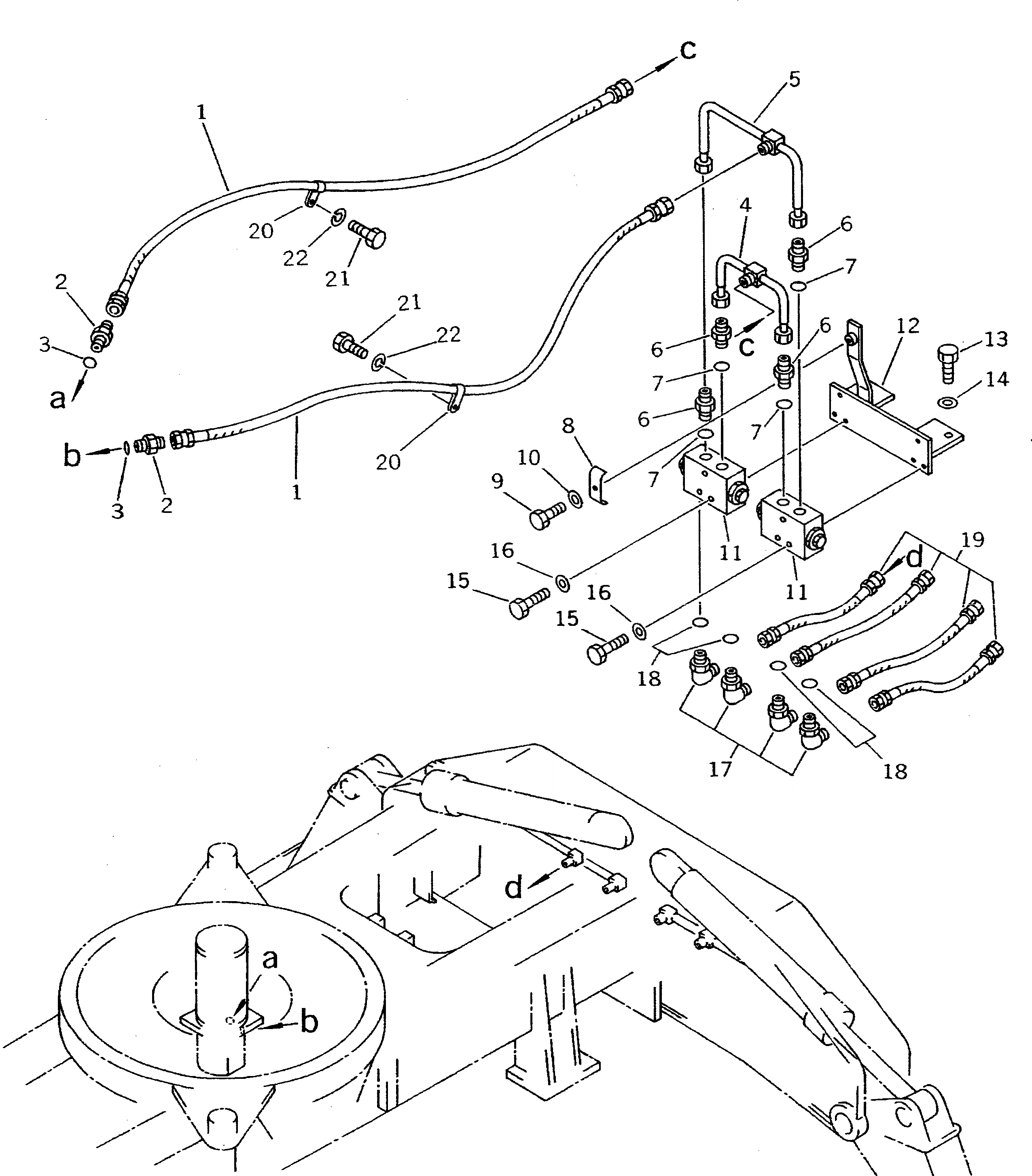 Схема запчастей Komatsu PF3W-1 - ОПОРА ГИДРОЛИНИЯ (НИЖН.) (ЛЕВ.¤ ПРАВ. ПРИВОДED MOVEMENT) ШАССИ¤ ТРАНСМИССИЯ¤ МОСТ¤ КОЛЕСА И ВОЗД. СИСТЕМА