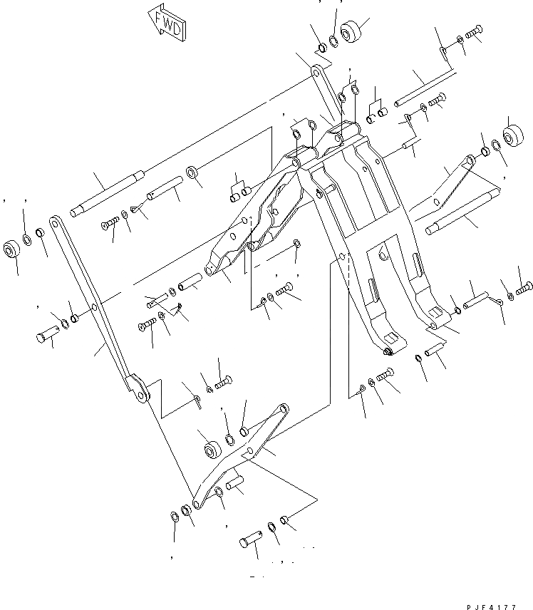 Схема запчастей Komatsu PPS156-1 - PUSH PULL (ВНУТР. ЧАСТИ) (РУКОЯТЬ) PUSH PULL