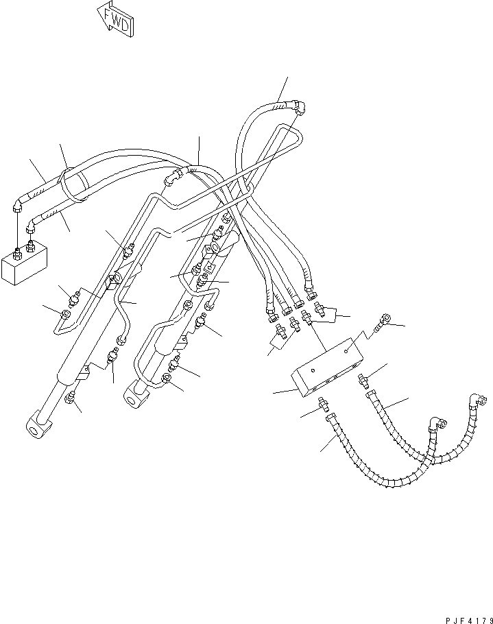 Схема запчастей Komatsu PPS156-1 - PUSH PULL (ВНУТР. ЧАСТИ) (ТРУБЫ) PUSH PULL