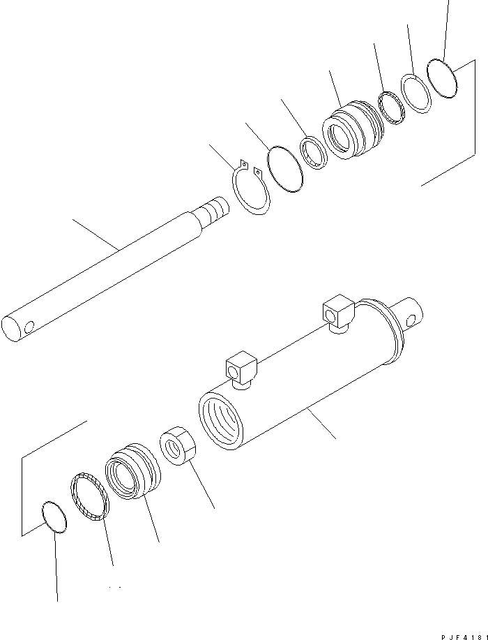 Схема запчастей Komatsu PPS156-1 - PUSH PULL (ВНУТР. ЧАСТИ) (РУЧКАPER ЦИЛИНДР) PUSH PULL