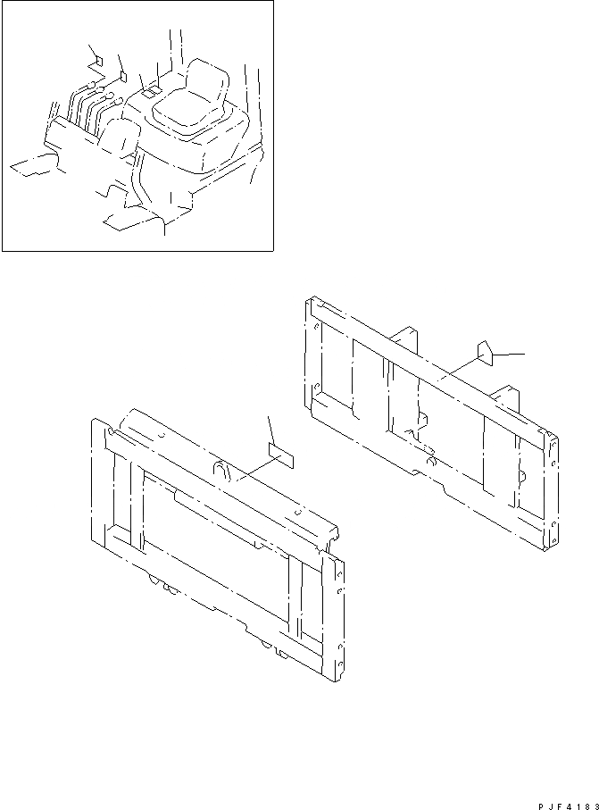 Схема запчастей Komatsu PPS156-1 - PUSH PULL (ТАБЛИЧКИ) PUSH PULL