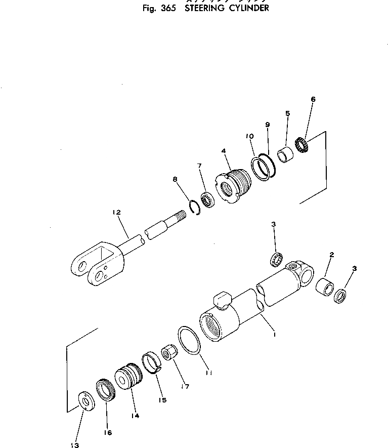 Схема запчастей Komatsu PW100-1 - ЦИЛИНДР РУЛЕВ. УПР-Я МОСТ¤ КОЛЕСА И СИСТЕМАУПРАВЛЕНИЯ ПОВОРОТОМ