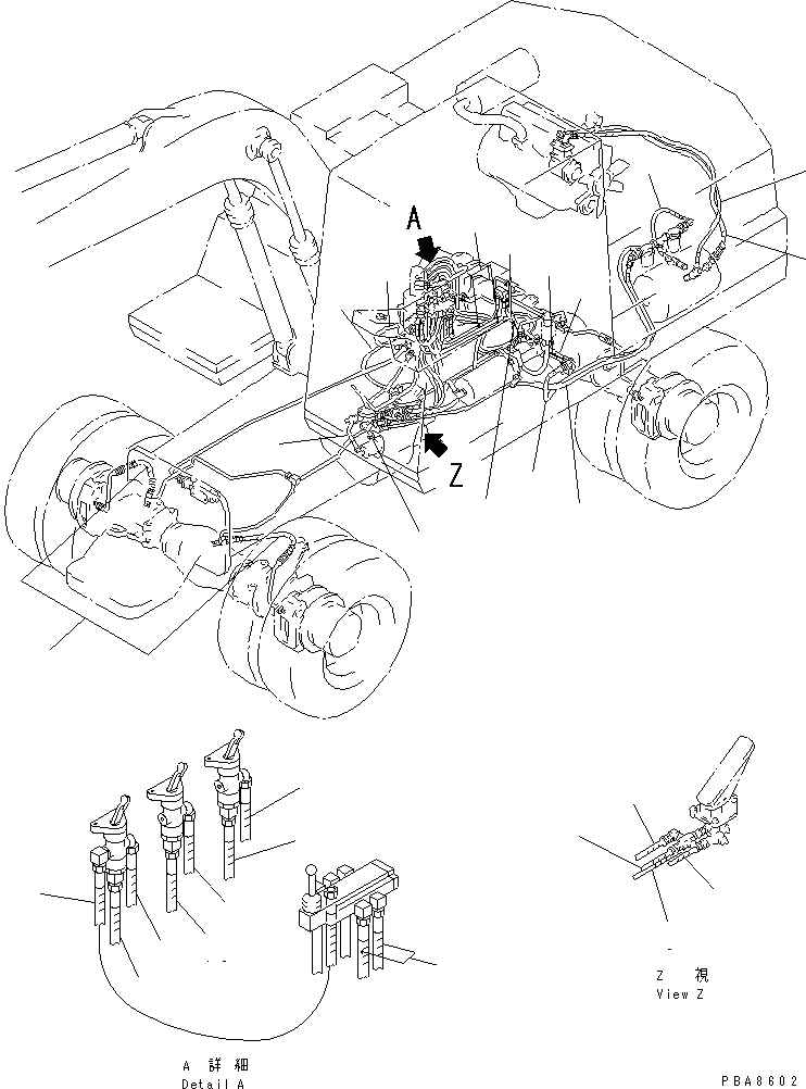 Схема запчастей Komatsu PW100-3 - ЧАСТИ ДЛЯ ПЕРИОДИЧ. ЗАМЕНЫ (/) (ТОРМОЗ. ШЛАНГИ)(№-) КАТАЛОГИ ЗЧ