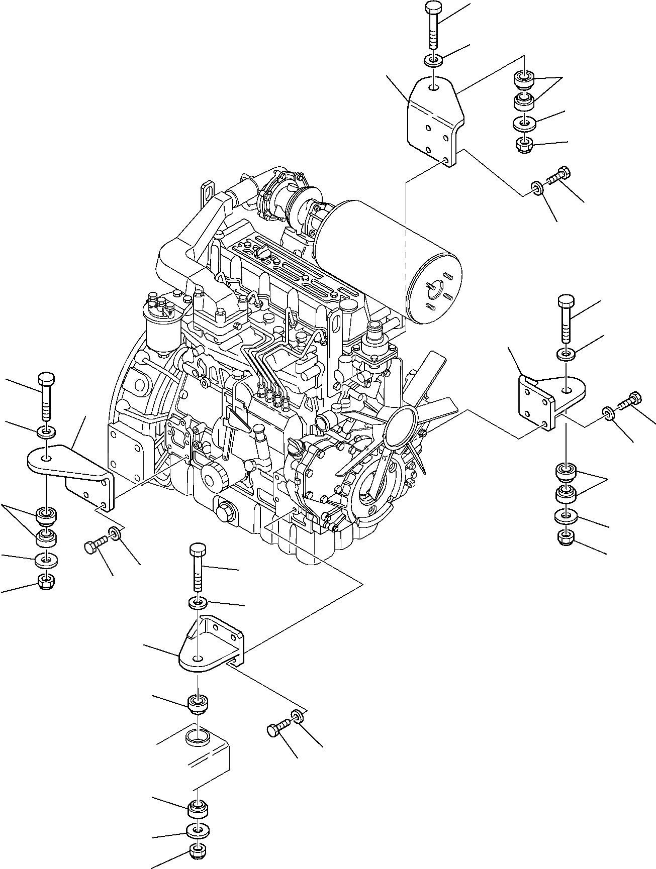 Схема запчастей Komatsu PW110R-1 - КРЕПЛЕНИЕ ДВИГАТЕЛЯ КОМПОНЕНТЫ ДВИГАТЕЛЯ И ЭЛЕКТРИКА